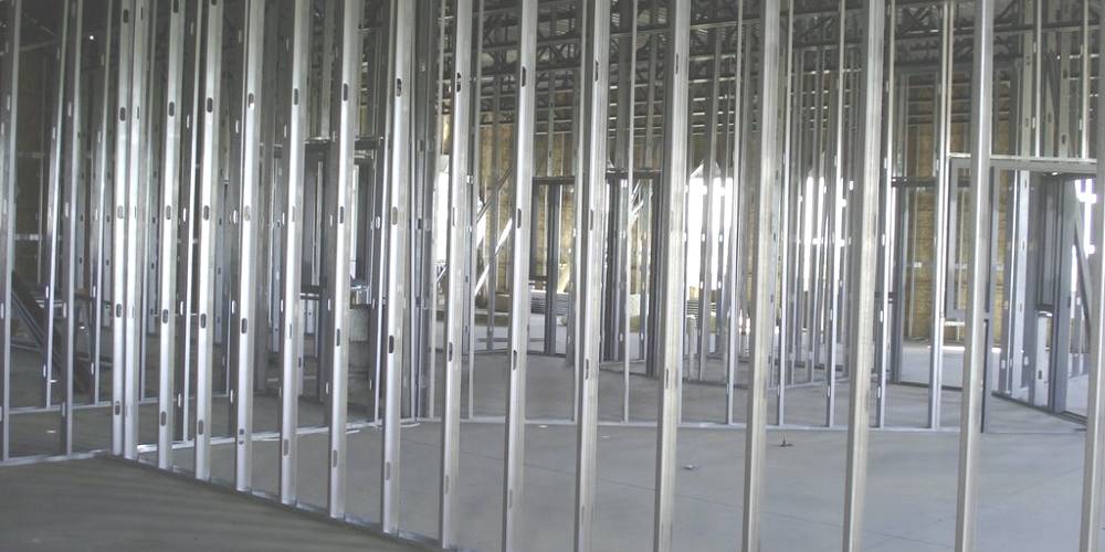 gyproc wand met metal frame